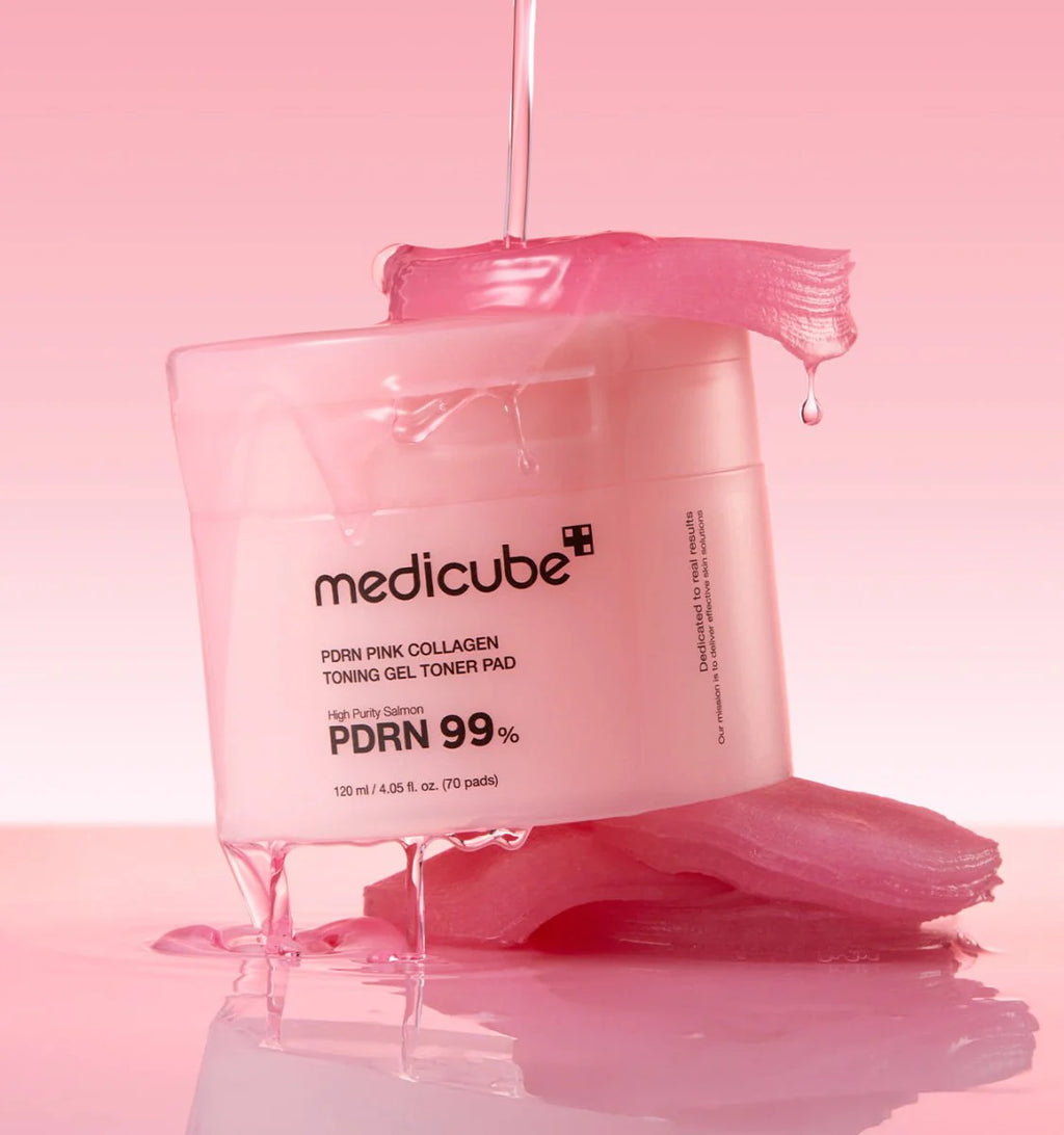 PADS PDRN PINK COLLAGEN TONING GEL TONER 70unid