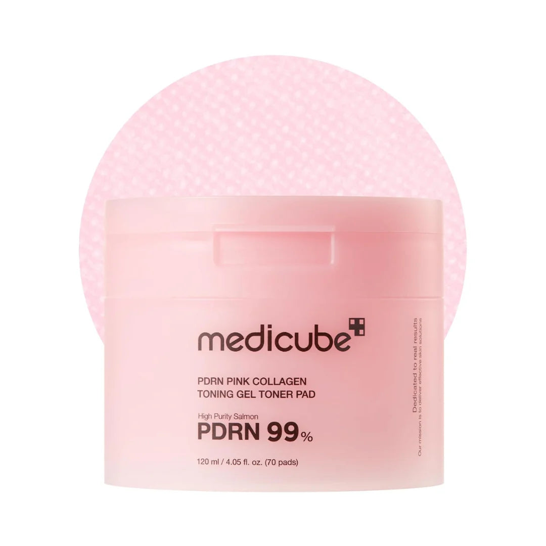 PADS PDRN PINK COLLAGEN TONING GEL TONER 70unid