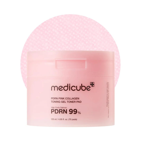PADS PDRN PINK COLLAGEN TONING GEL TONER 70unid
